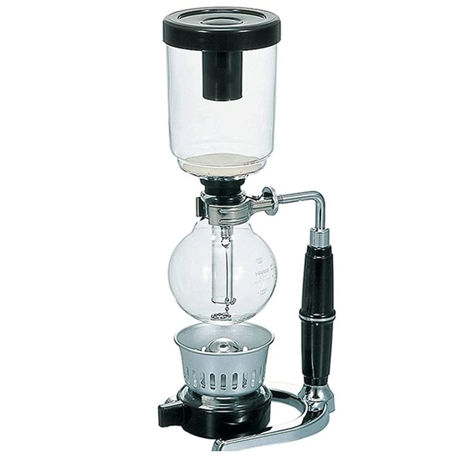 OLOTU Professionale Moderna caffettiera a sifone, caffettiera ghiacciata con bruciatore ad Alcool, caffettiera Trasparente con Supporto in Acciaio Inossidabile Caffettiera Dripster