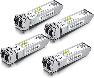 [4 Pack] 10Gb SFP+ SR Multimode Fibre Module 300-meter, 10GBase-SR LC Transceiver Compatible for Cisco SFP-10G-SR, Meraki, Mikrotik S+85DLC03D, Ubiquiti, Netgear, Zyxel, Qnap,Synology,D-Link and more