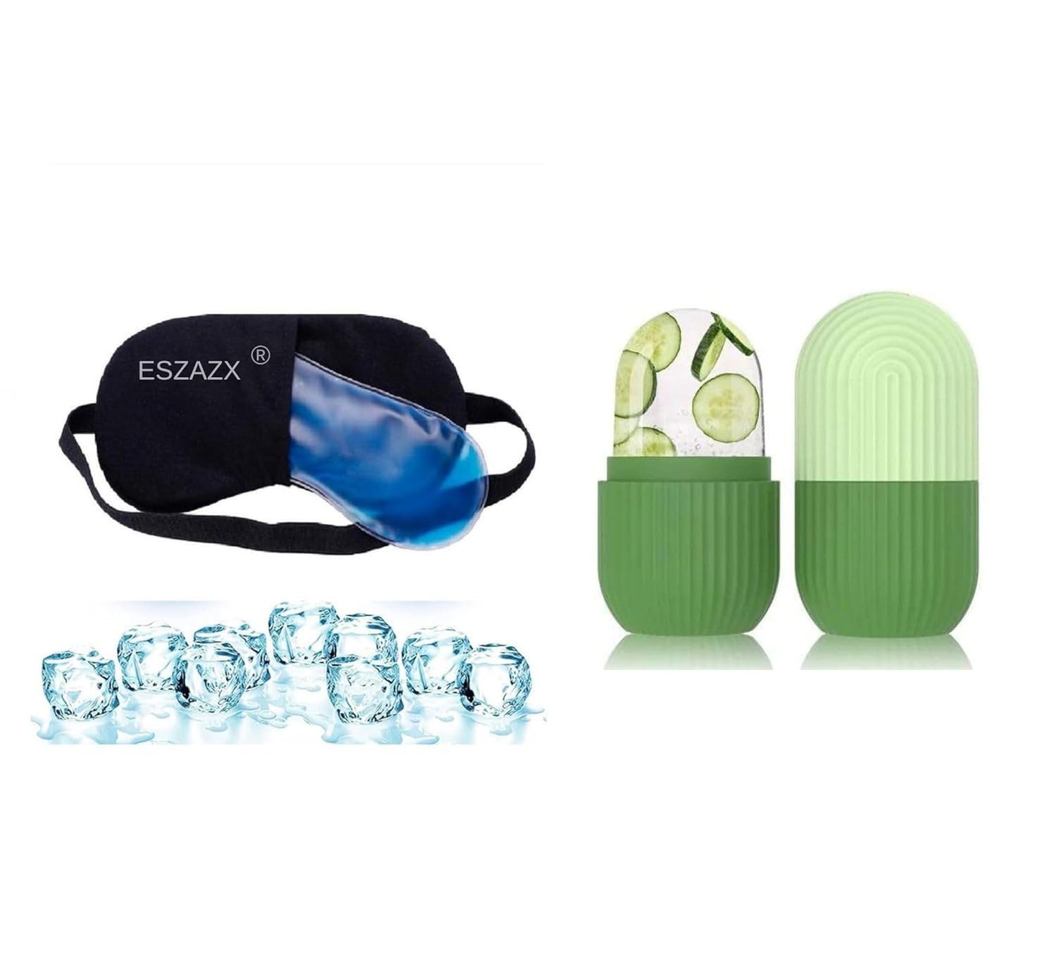 Eye Gel Mask & Ice Roller Combo for Face Care | Cooling Under Eye Mask for Dark Circles & Puffiness | Facial Massager for Skin Tightening, Black — Amazon image 9