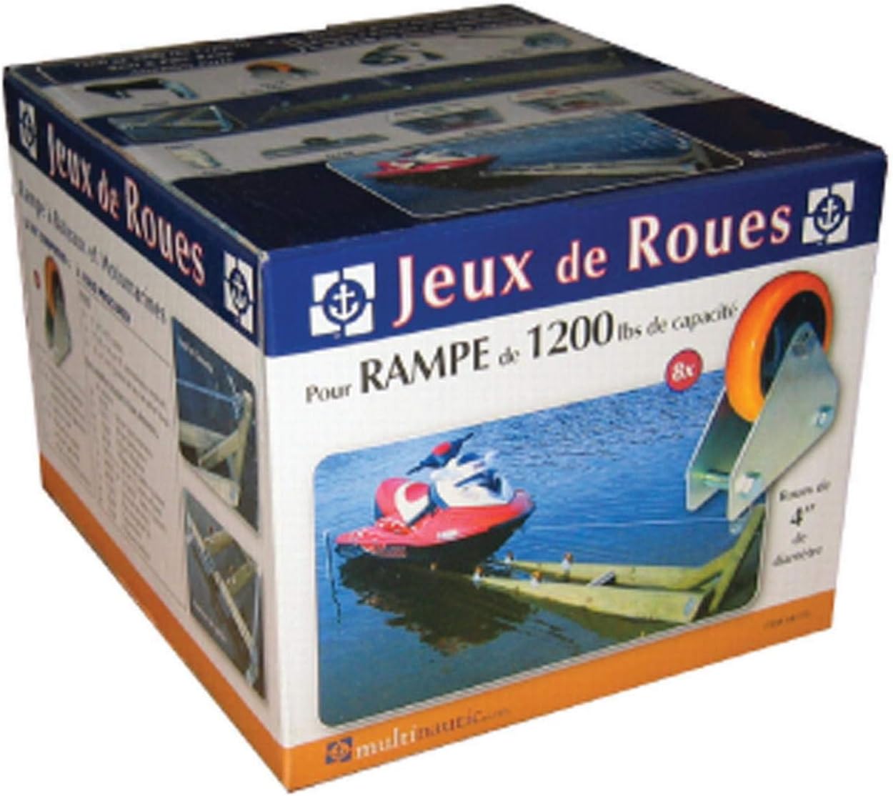 Multinautic Orange Galvanized Steel Wheel Kit