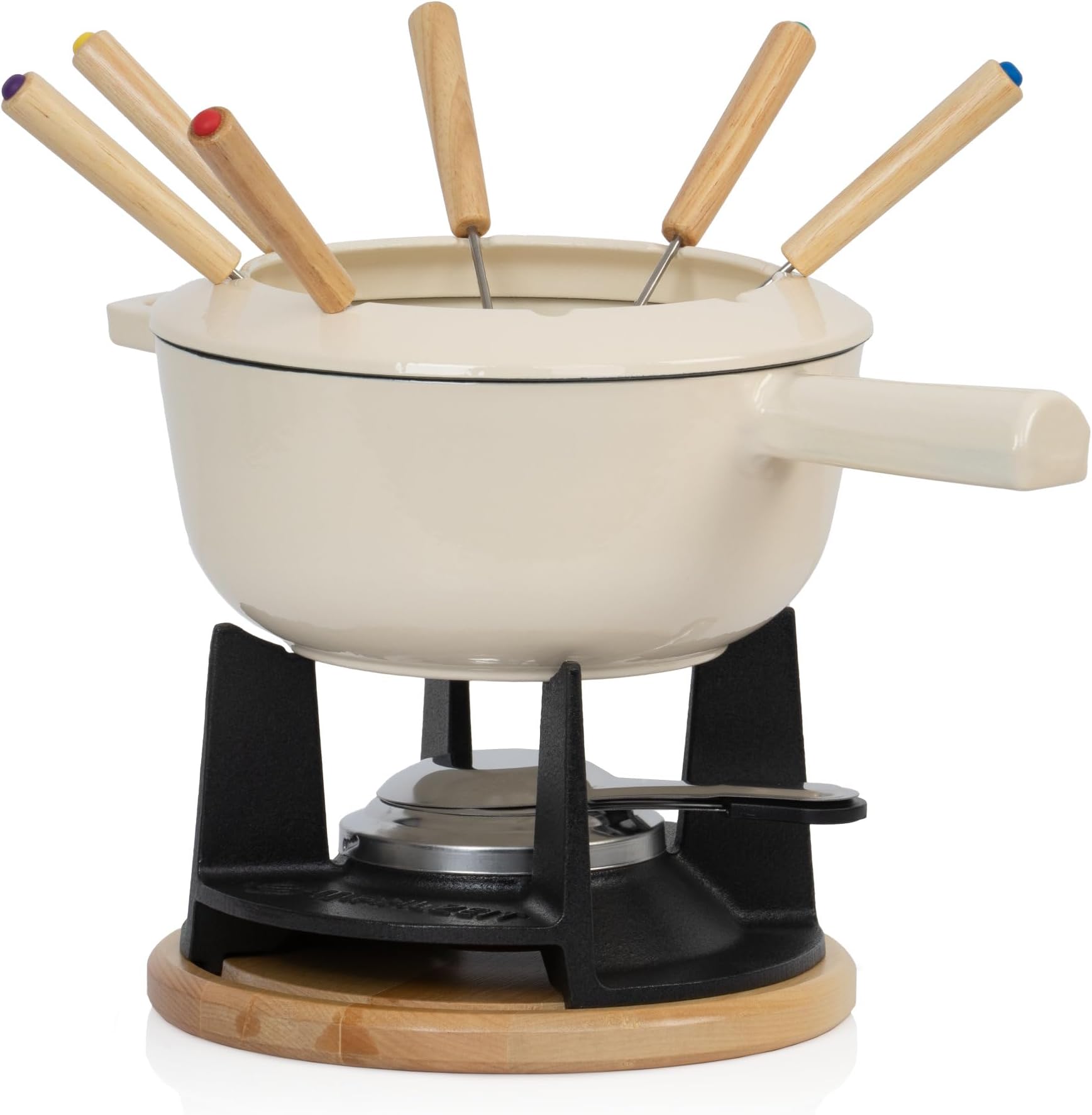 Le Creuset fondueset met houten handgrepen, 2L, kersenrood | Voordelig kopen bij Le Creuset fondueset met houten handgrepen, 2L, kersenrood | Voordelig kopen bij