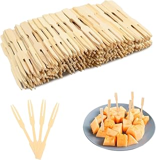 160Pcs Wooden Fruit Forks