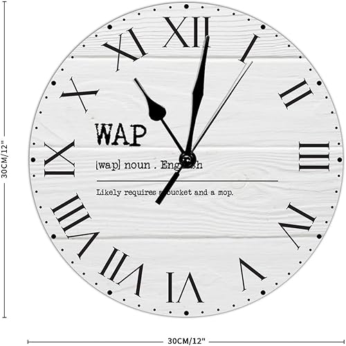 Miniatura 188 de Reloj de PVC con definición psicológica, reloj de pared grande con números romanos inspiración, refranes de inspiración de 12 pulgadas, significado