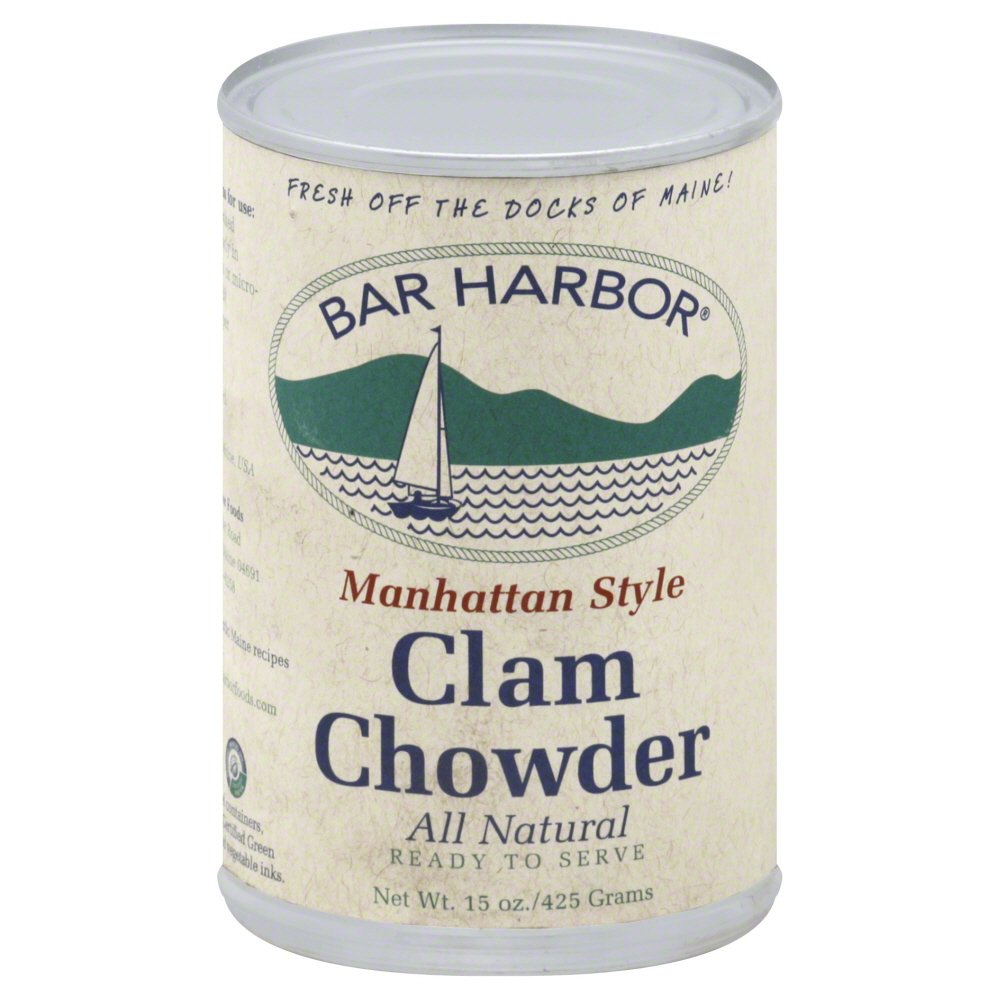 Bar Harbor Manhattan Style Clam Chowder | Heartier Recipe | Ready To Serve, 15 oz Can [Pack of 6]