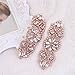 XINFANGXIU 2 PCS Bridal Wedding Applique Silver Crystals Rhinestones Beaded for Women Gown Evening Prom Clothes,2pcs