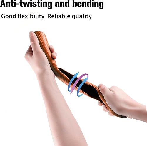 Miniatura 44 de Amiss 3 fundas antideslizantes de fibra de carbono para volante, diseño de mariposa segmentada, protector universal para el 99% de la rueda del Rojo