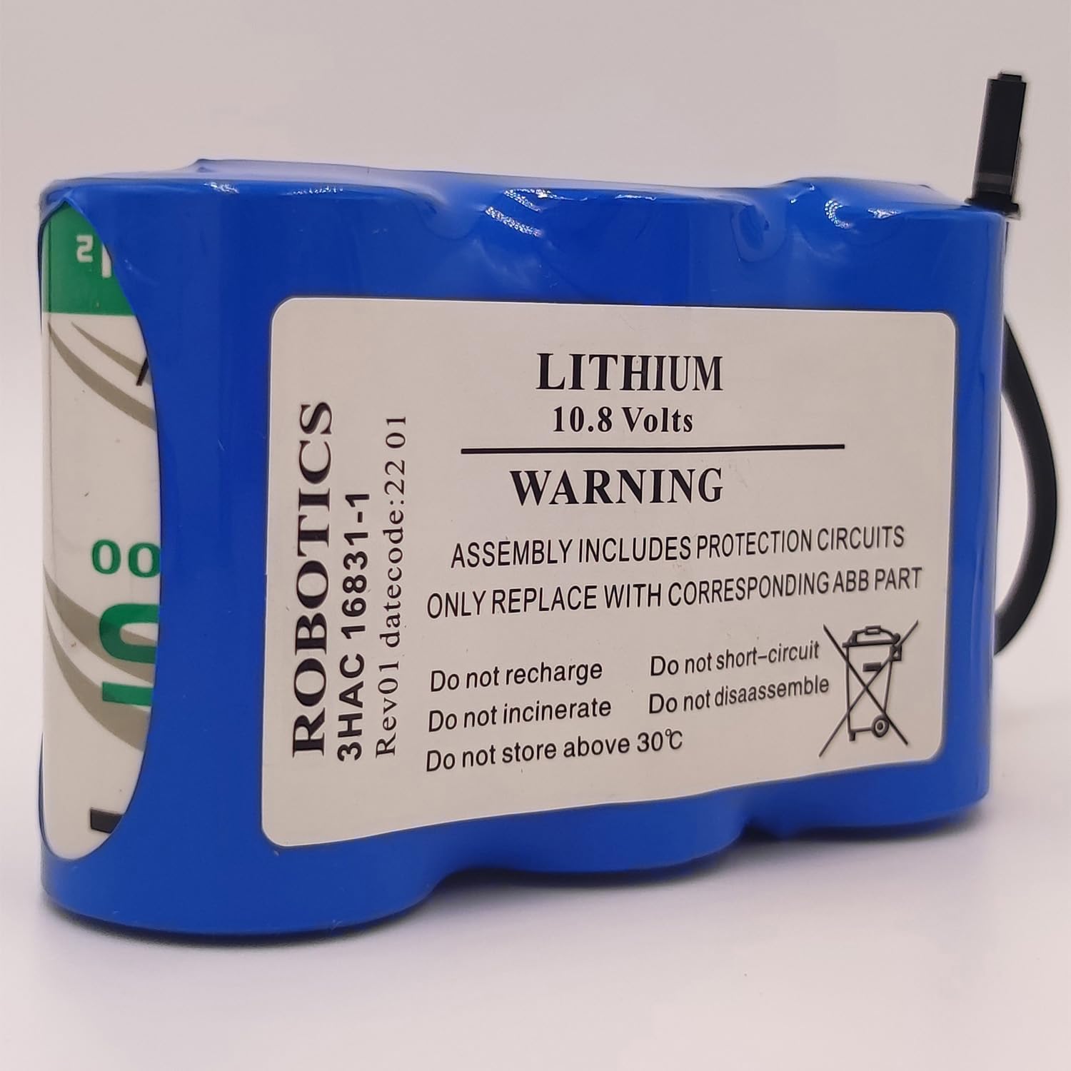 3HAC16831-1 Battery for ABB Robotics 3HAC 16831-1 Controller Battery 3HAC13150-1 10.8V 17Ah High Capacity Battey