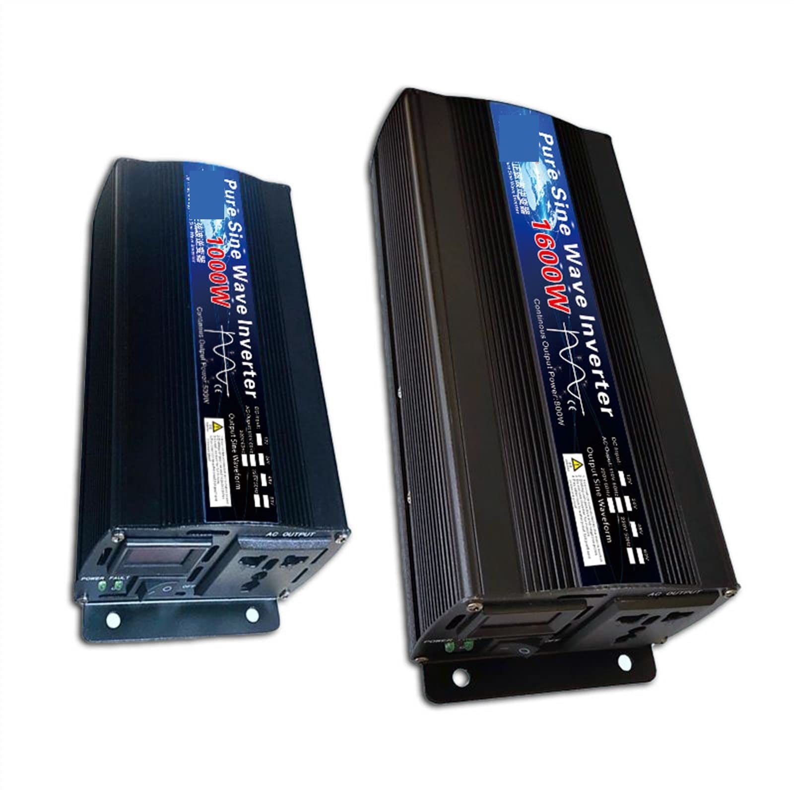 Czysta fala sinusoidalna przetwornica DC 12V 24V do AC 500W 1000W 2000W konwerter zasilania wzmacniacz do samochodu gospodarstwa domowego DIY(1600W,12V)