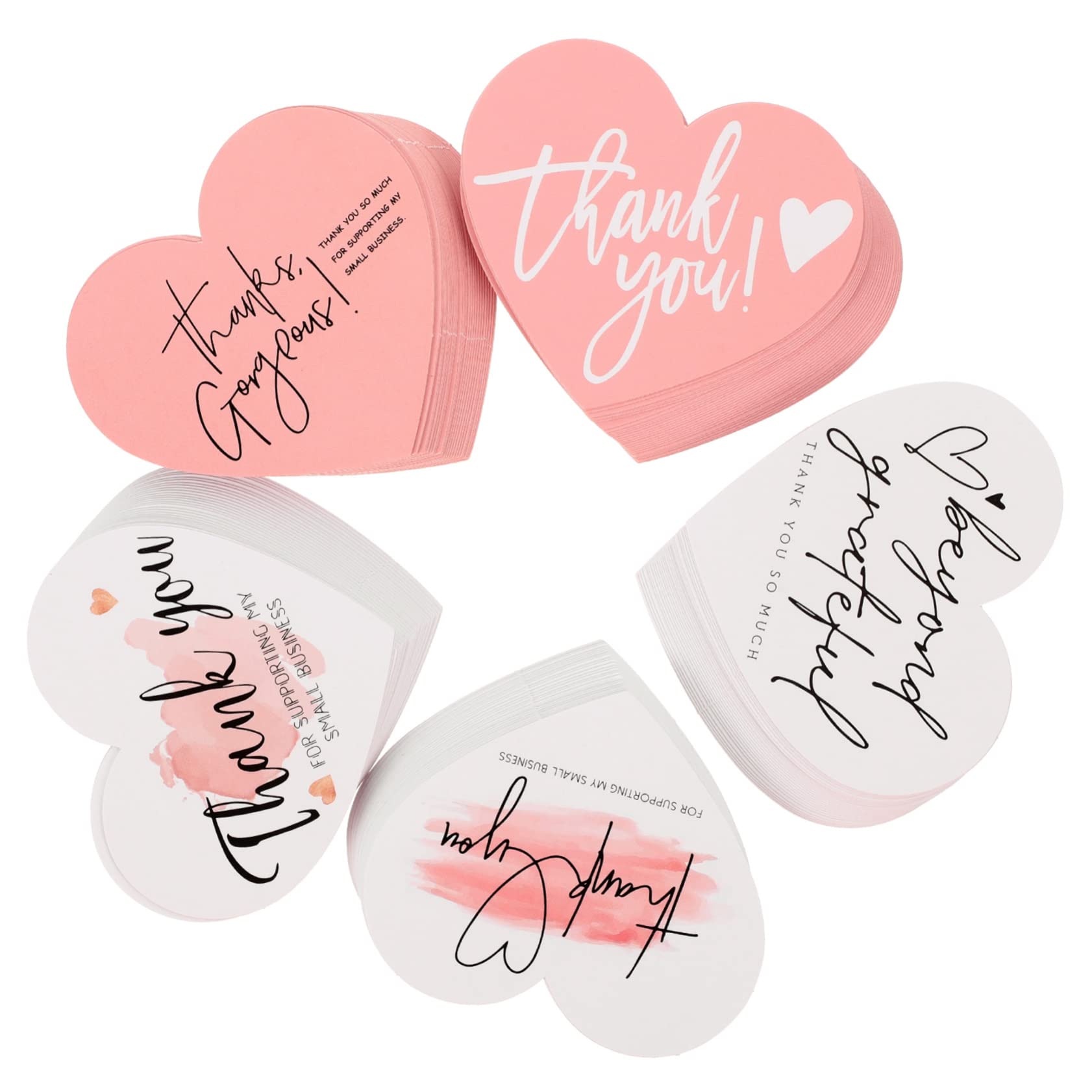 3 Set Biglietti Ringraziamento Forma Cuore Cartoncino Rosa Per Matrimonio E Piccole Attività Commerciali Etichette Decorative Per E Speciali 150 Pezzi*3