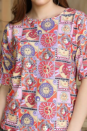 Image of Leriya Fashion Women's Rayon Solid Regular Fit T-Shirt