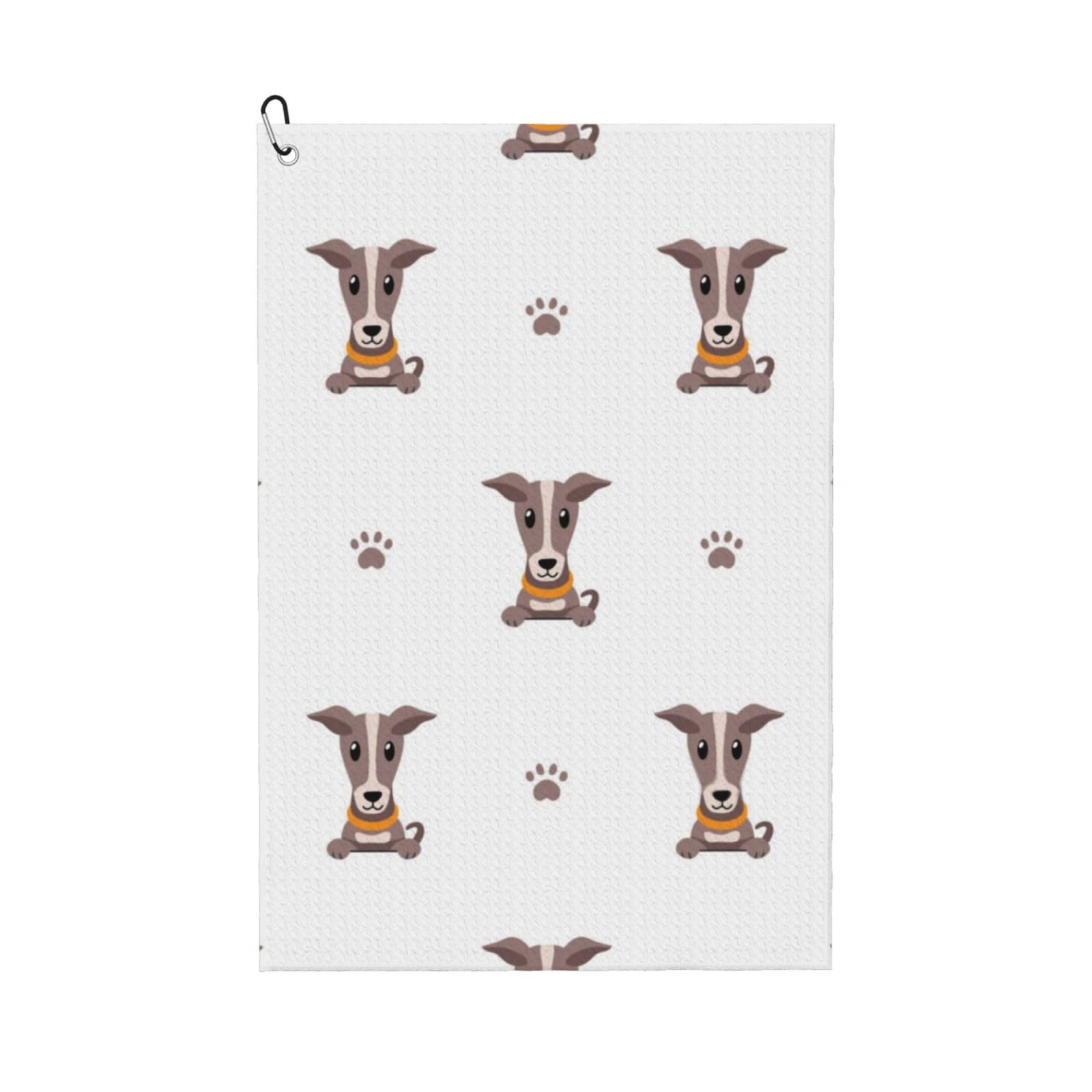 Hnnkloy Greyhound Dog, 16x24 in Portable Waffle Golf Towels with Carabiner Clip for Golf Bag