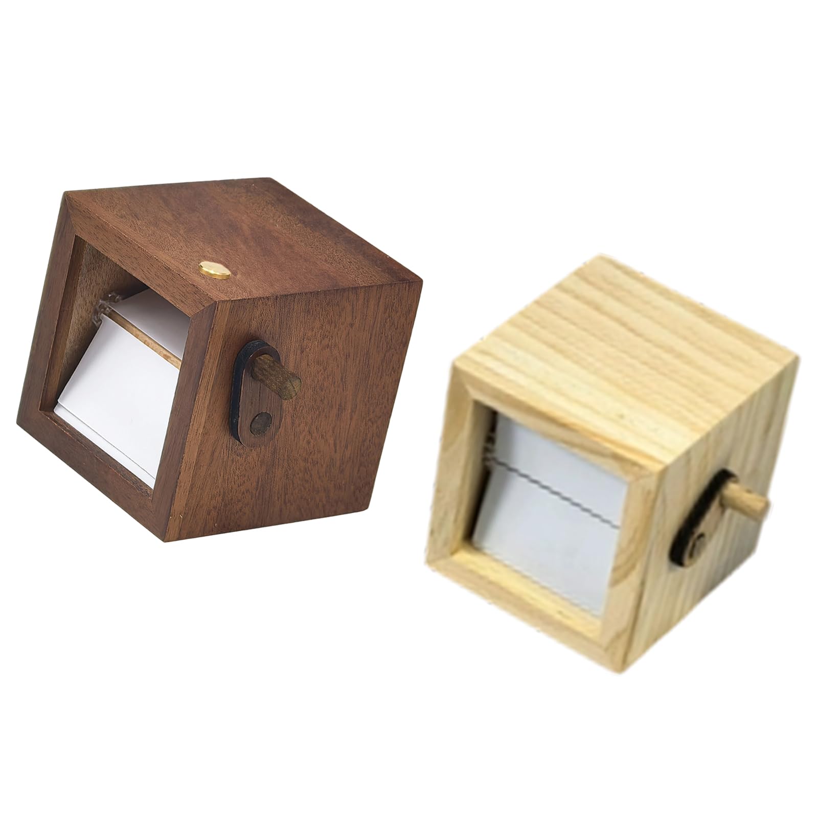 Jazuaiao Wooden Desktop Photo Frame Hand Crank Flipbook for Home Mothers Day Picture Flipbook Frame