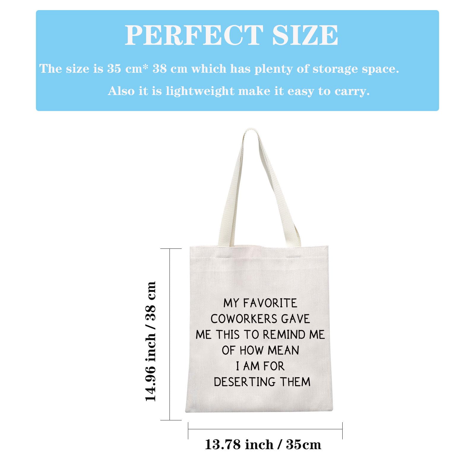 GJTIM Umzugsgeschenk für Arbeitskollegen, Freund, Abschiedsgeschenk für Kollegen, Abschiedsgeschenk, Ruhestandsgeschenk, Arbeit, Bestie, Make-up-Tasche, Favorite Coworkers Tote, Medium, Modern