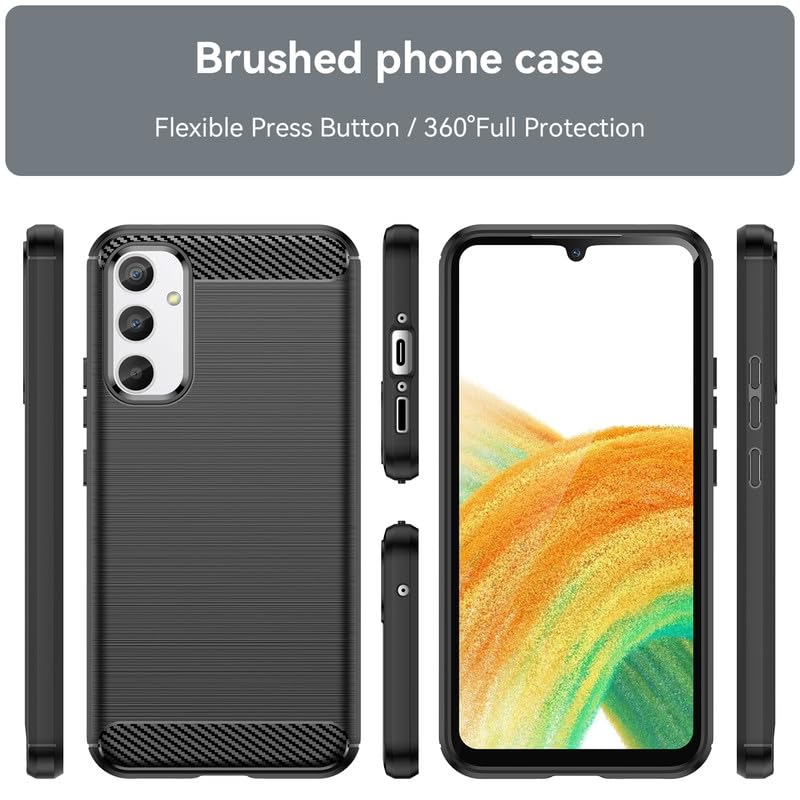 Image of Basic Case for Samsung Galaxy A34 5G (Carbon Fibre Black)