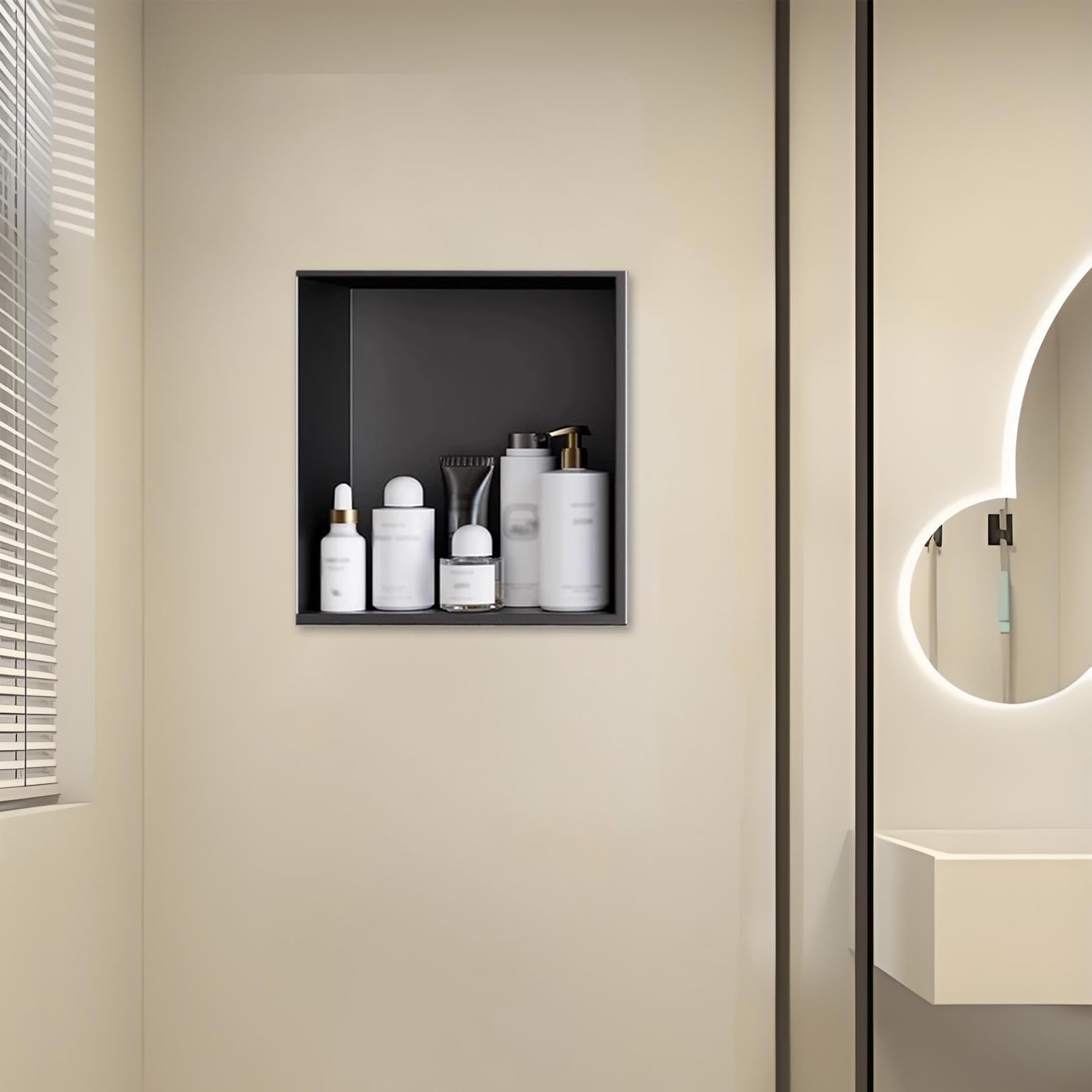 Étagère murale de douche SUS 304 antirouille pour cabine et cuisine
