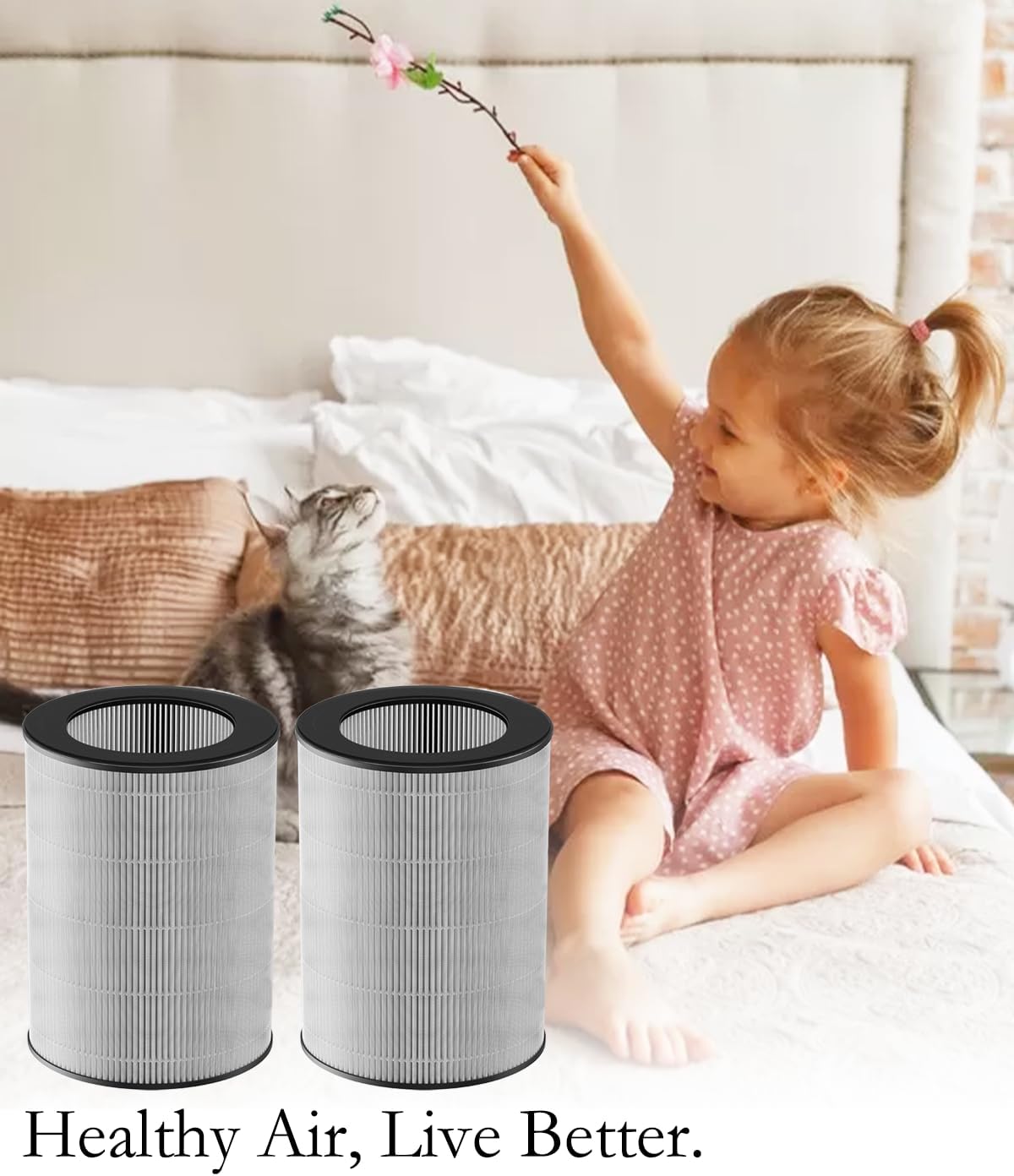 2 Pack DR-HPA019 Replacement Filter Compatible with Dreo Air Purifier Tower Fan MC710S, DR-HTF010S, 2-in-1 High-Efficiency Filtration Replacement Filter - Image 6