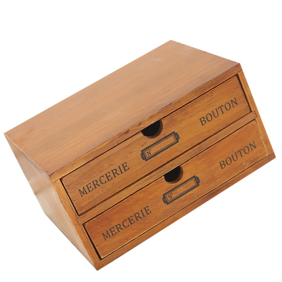 Organizador de Maquillaje de Escritorio Caja de Almacenamiento de Cosméticos de Madera, Organizador de 2 Capas con Cajones, Gran Capacidad, Fácil de Limpiar y Usar, para Joyas