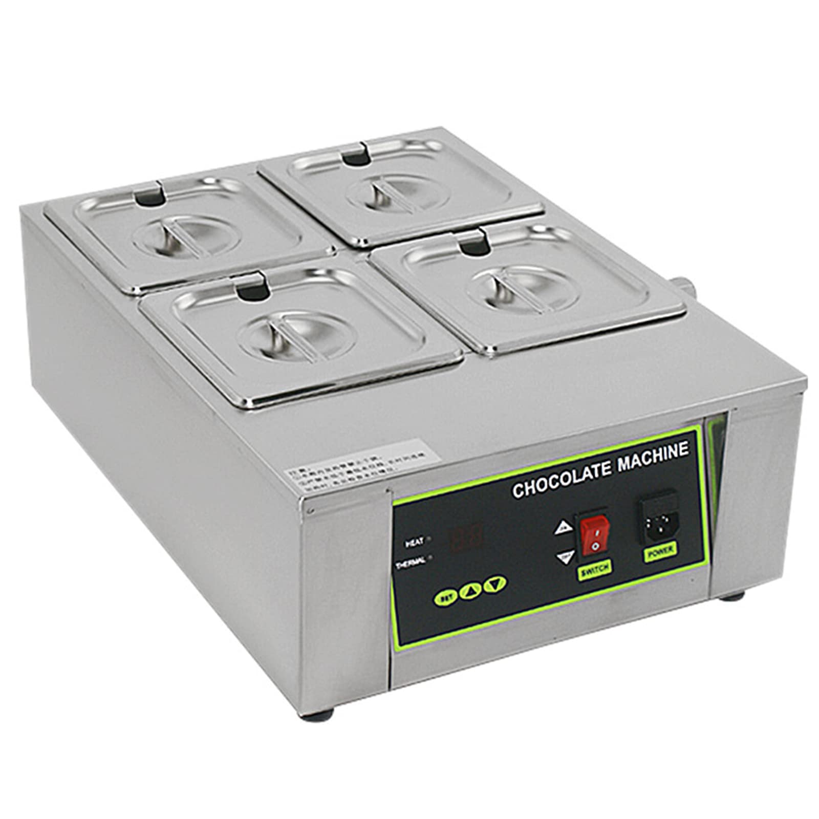AYCDL Chocolate Tempering Machine, Electric Commercial Food Warmer, Temperature Control, for Chocolate/Milk/Cream/Soup Melting and Heating,D,D