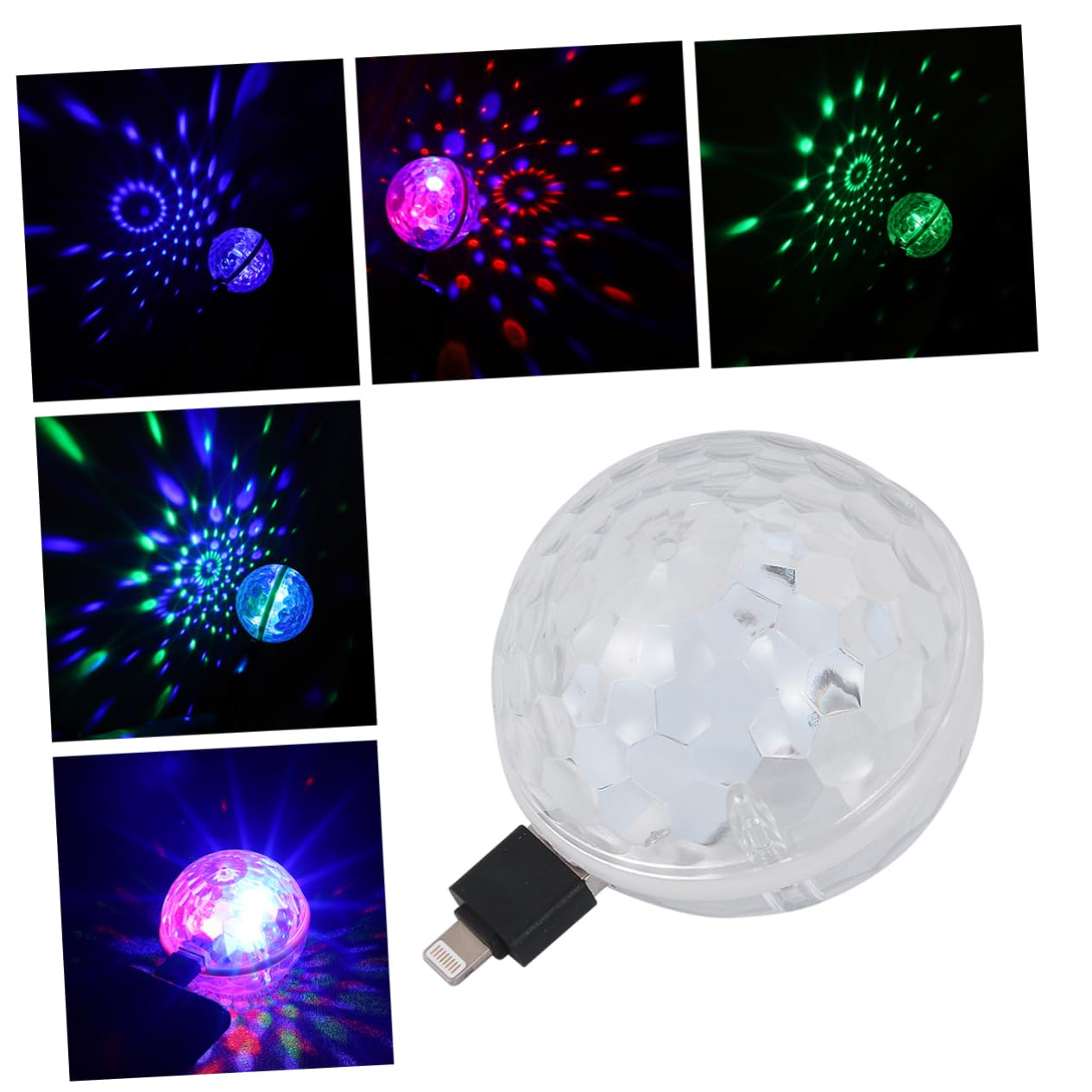 NUOBESTY 1pc USB Rechargeable Led Stage Light Voice Control Dj Lamp for Karaoke Parties Versatile Use for Dance and More