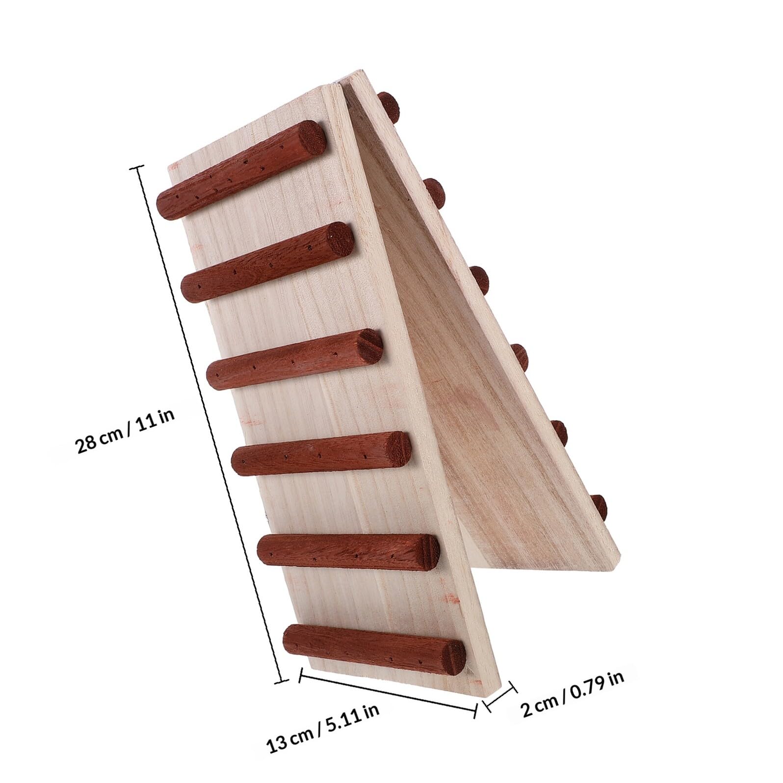 SHINEOFI Échelle en Bois pour Petits Animaux Matériau Naturel et Sûr, pour Cage, Favorisant Exercice et Jeu sans Bavure, Couleur Kaki