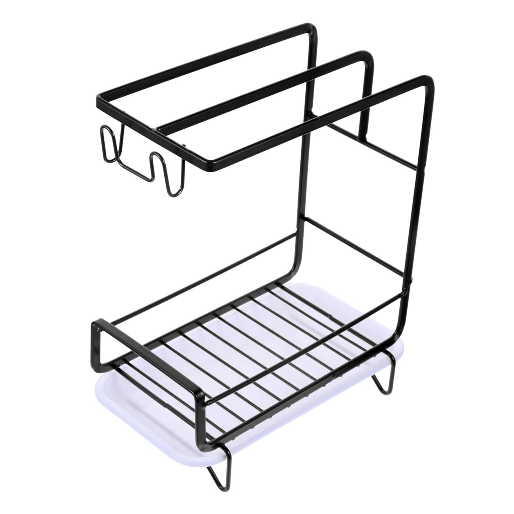 Rangement évier compact noir pour organiser la cuisine et la salle de bain moderne