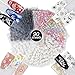 JNCH 90 Hojas Pegatinas Uñas Decorativas Adhesivas, Nial Stickers Flores, Calcomanías Uñas Mariposas, para Decoración Arte de Uñas, Negro + Blanco + Multicolor