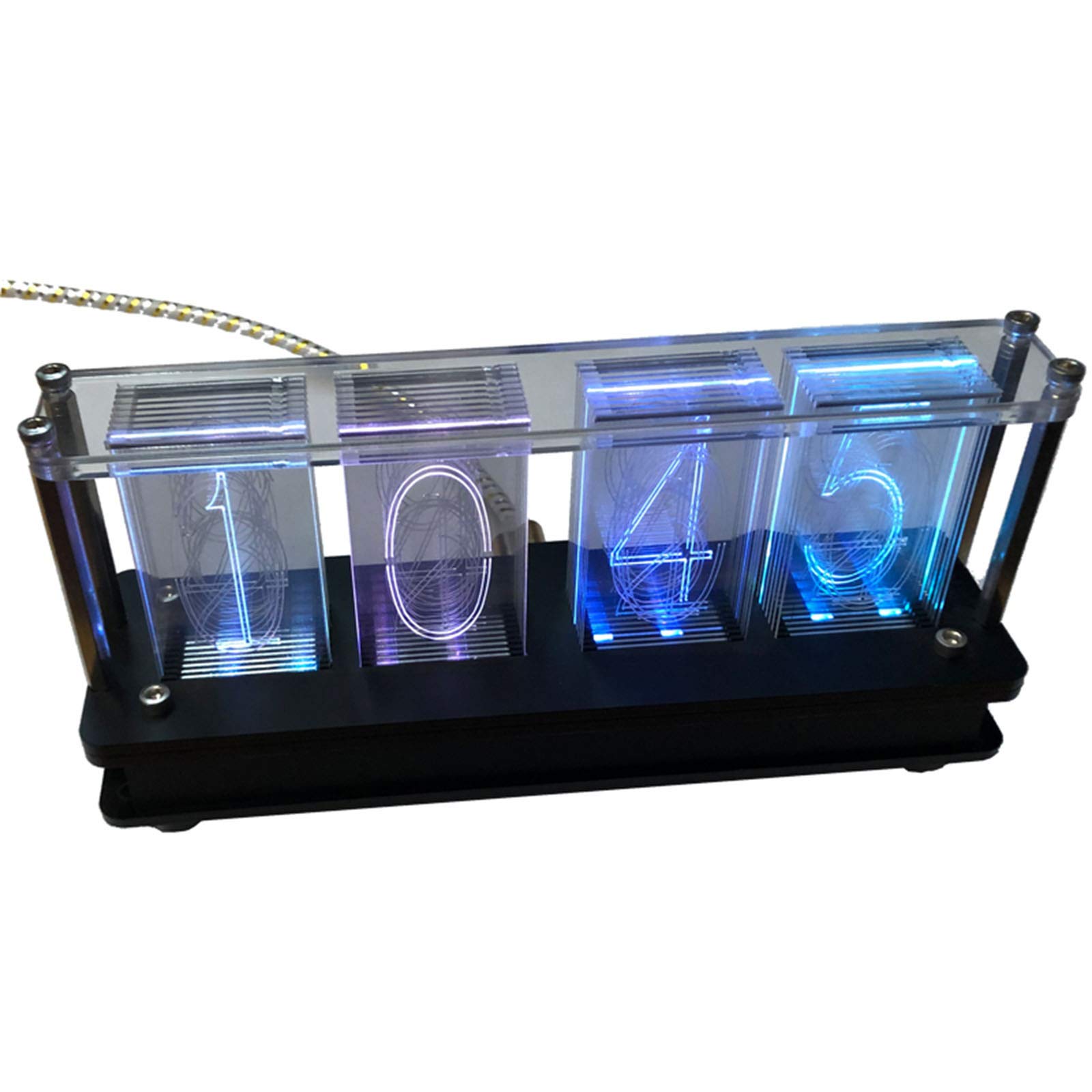 Cadeaux personnalisés, Créativité de l'horloge à Mots LED, DIY Nixie Tube Clock WiFi Synchronisation Automatique, Nixie Tube Clock Haute précision, Auto-Installation