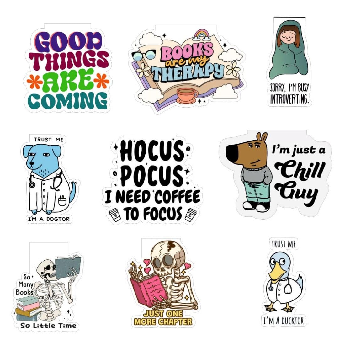 Zesta Magnetic Bookmark Set of 9 | Aesthetic Book Mark for Reading | Cute Anime Bookmarks for Kids, Students | Book Accessories for Novels, Gifts for Readers