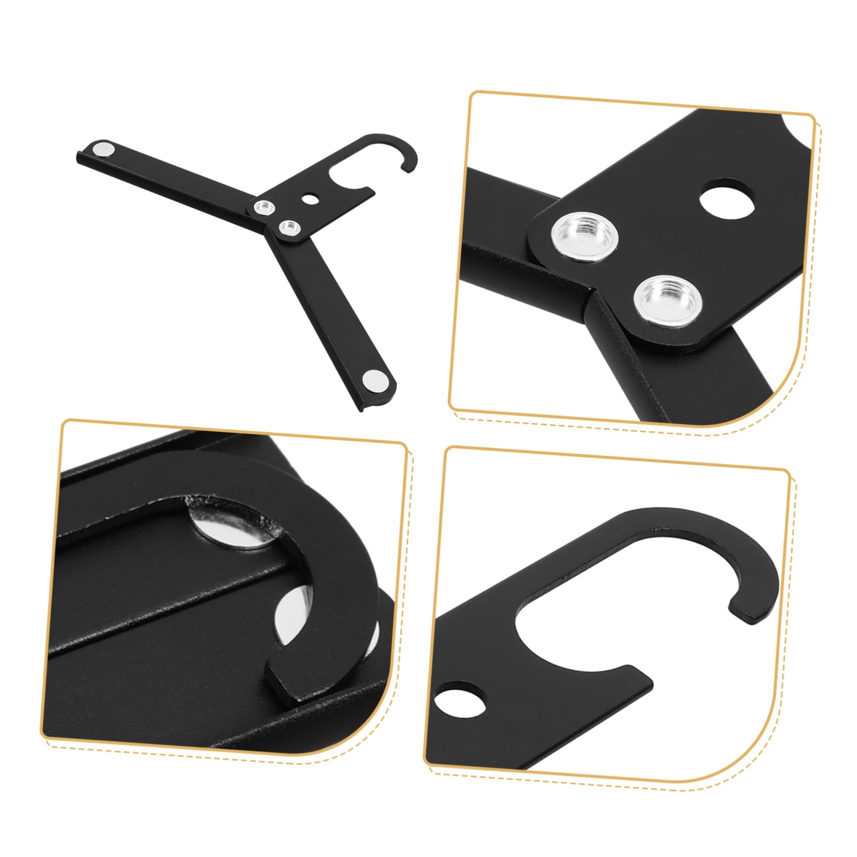 Paquete de 3 perchas de viaje plegables de metal, ahorro de espacio, diseño ligero para camping, crucero y uso en hotel, accesorios de viaje perfectos para un fácil embalaje