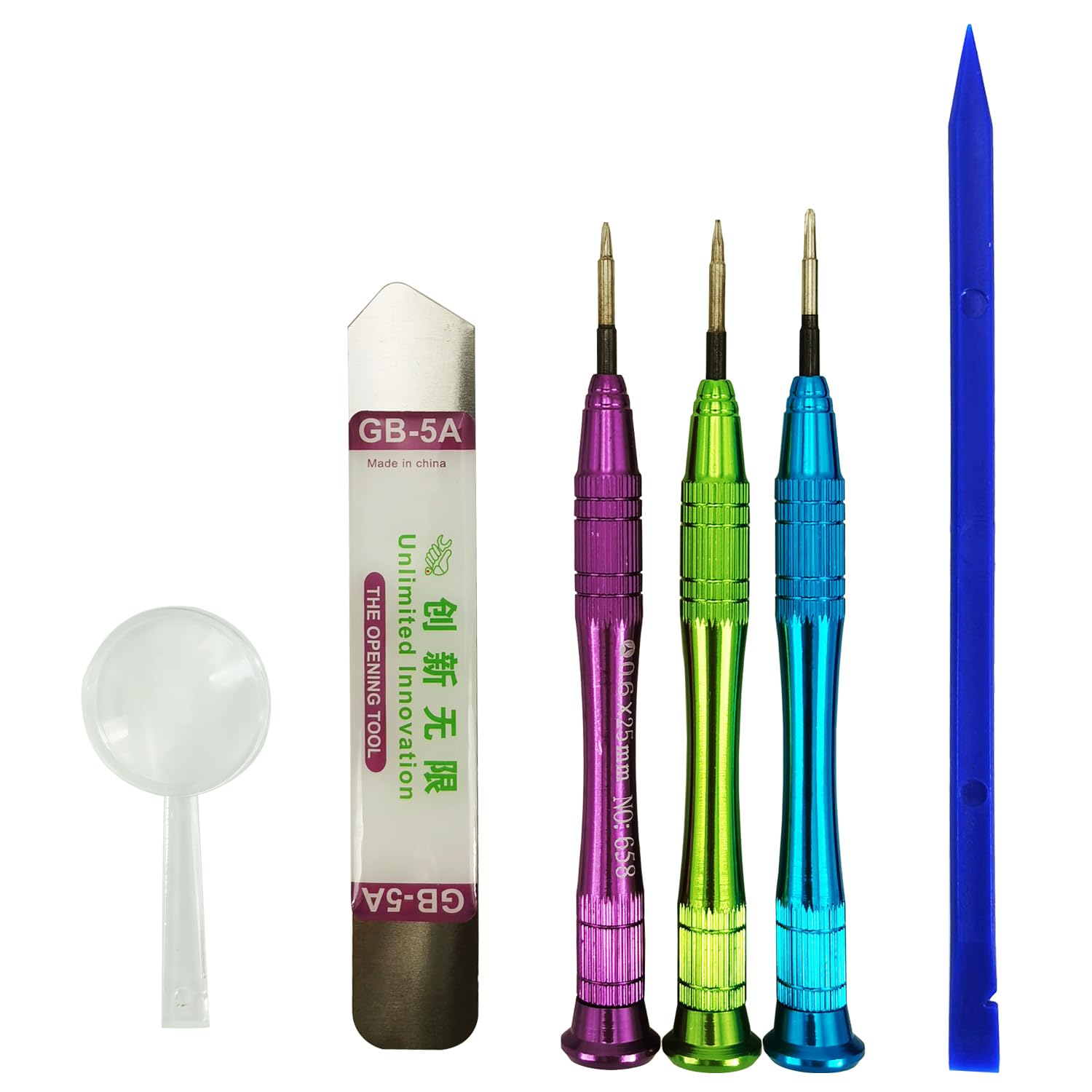 6pcs MacBook Repair Tool Kit Precision Screwdriver with Ultra-Thin Steel, Magnifier, and Nylon Spudgers for MacBook Pro & MacBook Air with Retina Display