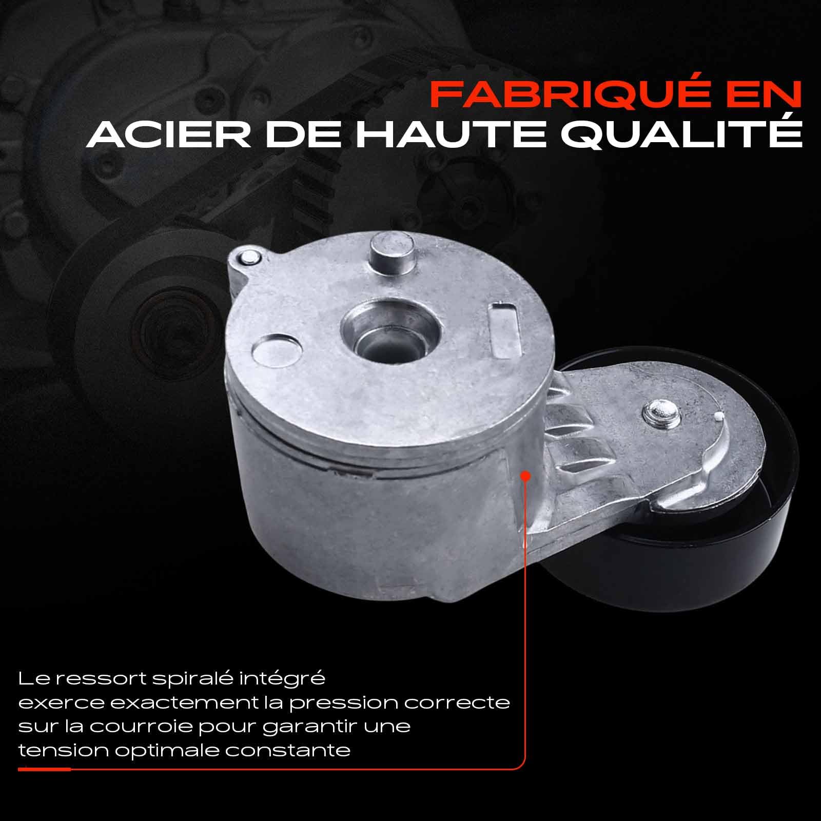 Frankberg Poulie de tension tendeur de courroie 6802711AB | Compatible avec: Nitro, Wrangler III JK