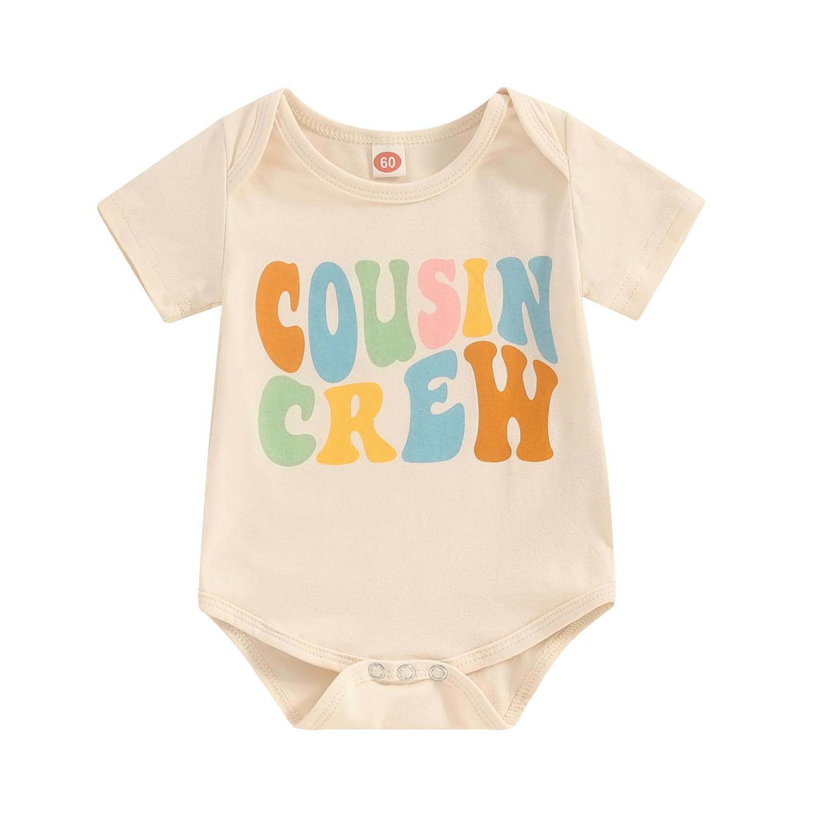 Cousin Crew Shirts Baby Girl Boy Jumpsuit Romper Sweatshirt Sister Brother Cousin Crew Matching Outfits Fall Clothes (New Cousin Crew Beige, 6-12 Months)