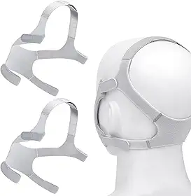 Medihealer 2 Pacotes de Arnês Cpap, 2 Pacotes de Arnês de Substituição, Tiras de Máscara Padrão, Ajuste Confortável e Reduz Vazamentos de Ar, Moldura e Clipe Não Incluídos, Suprimentos de Grande Valor