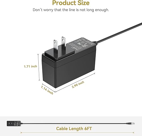 Miniatura 3 de Reemplazo del adaptador de CA de 12V UL para masajeador SBM-200 Shiatsu Massaging ADP-8 TEAD-57-121600U ADP8 LSS-8 MEC-A5715 D12-16-P-02