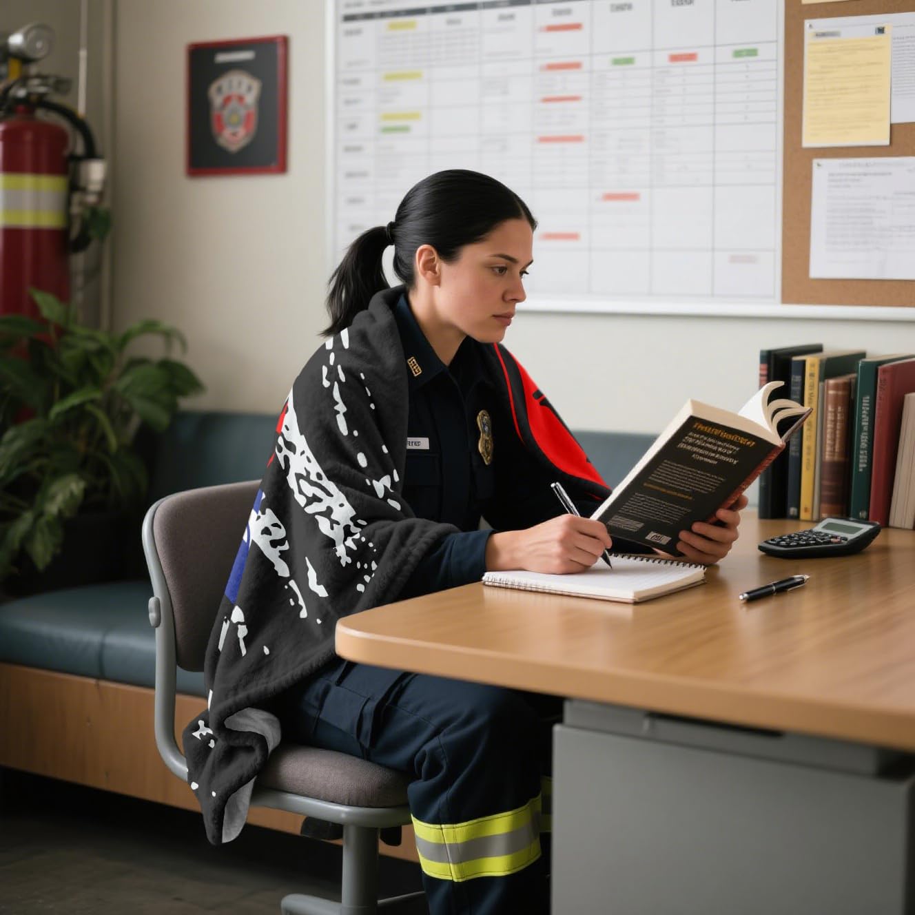 Firefighter EMT Throw Blankets Birthday Gift Idea for Men Dad Husband Son Friend 80"x60" - Practitioner Fireman Firewoman EMS Blanket For Fire Fighter FD Department First in Last Out Responder