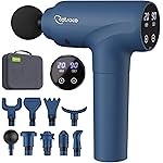 cotsoco Massage Gun Deep Tissue, Muscle Massage Gun with 9 Attachment Heads 20 Speeds & Silent Brushless Motor for Pain Relief, Handheld Percussion Back Massager Gun for Athletes