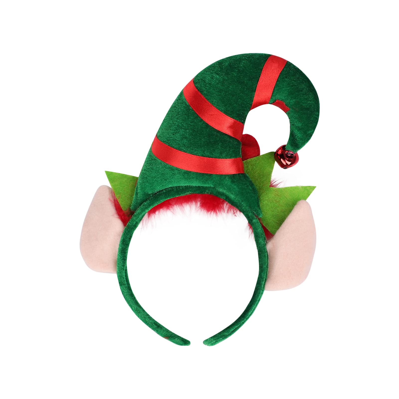 ITODA 2Pcs Christmas Mini Elf Headband Novelty Xmas Pointed Hat Hair Band Christmas Elf Hat Bopper Hair Hoop Fancy Dress Party Headpiece Headwear for Adults - Image 3