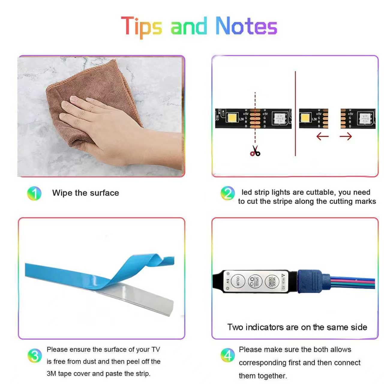 Batteriebetriebene LED-Lichtstreifen, RGB-Farbwechsel-LED-Lichter mit 3-Tasten-Controller, batteriebetriebener, flexibler Lichtstreifen für Schlafzimmer, TV-Hintergrundbeleuchtung, Schrank