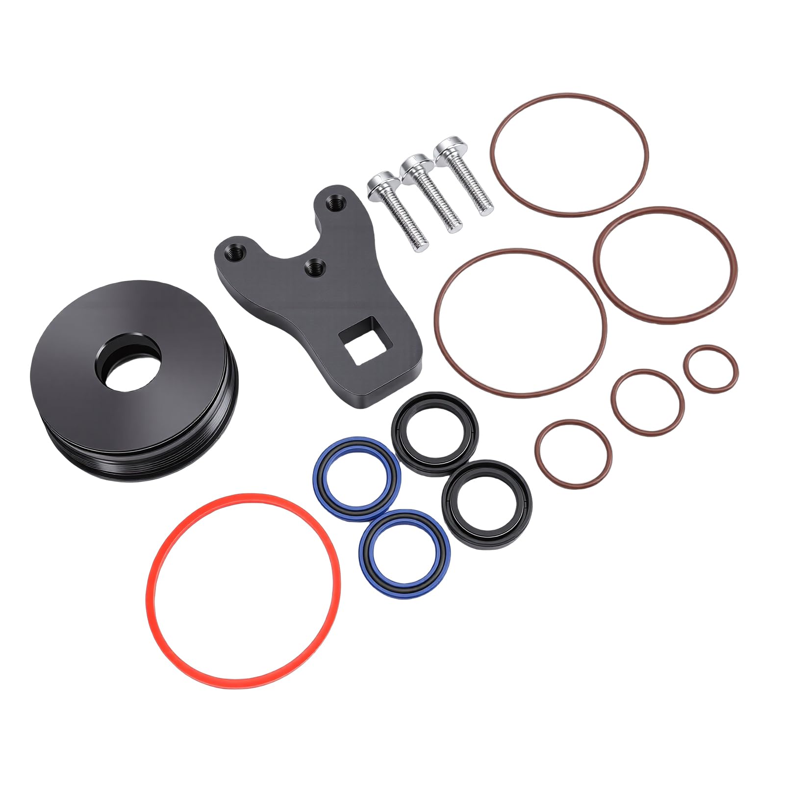 Jiawu Kit de Sello de Reparación de Pistón de Ajuste, Compatibilidad Multimodelo, Kit de Sello de Pistón de Ajuste de Inclinación, de Reparación de Cilindro de con Llaves de Agarre Seguro para E-Tec