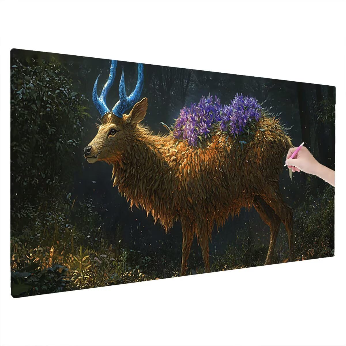 Obraz diamentowy duży rozmiar 180 x 70 cm, zestaw do malowania diamentowego zwierząt pełny zestaw, DIY koraliki do samodzielnego przyklejania dla dorosłych, diamentowe malowanie zestawy do dekoracji