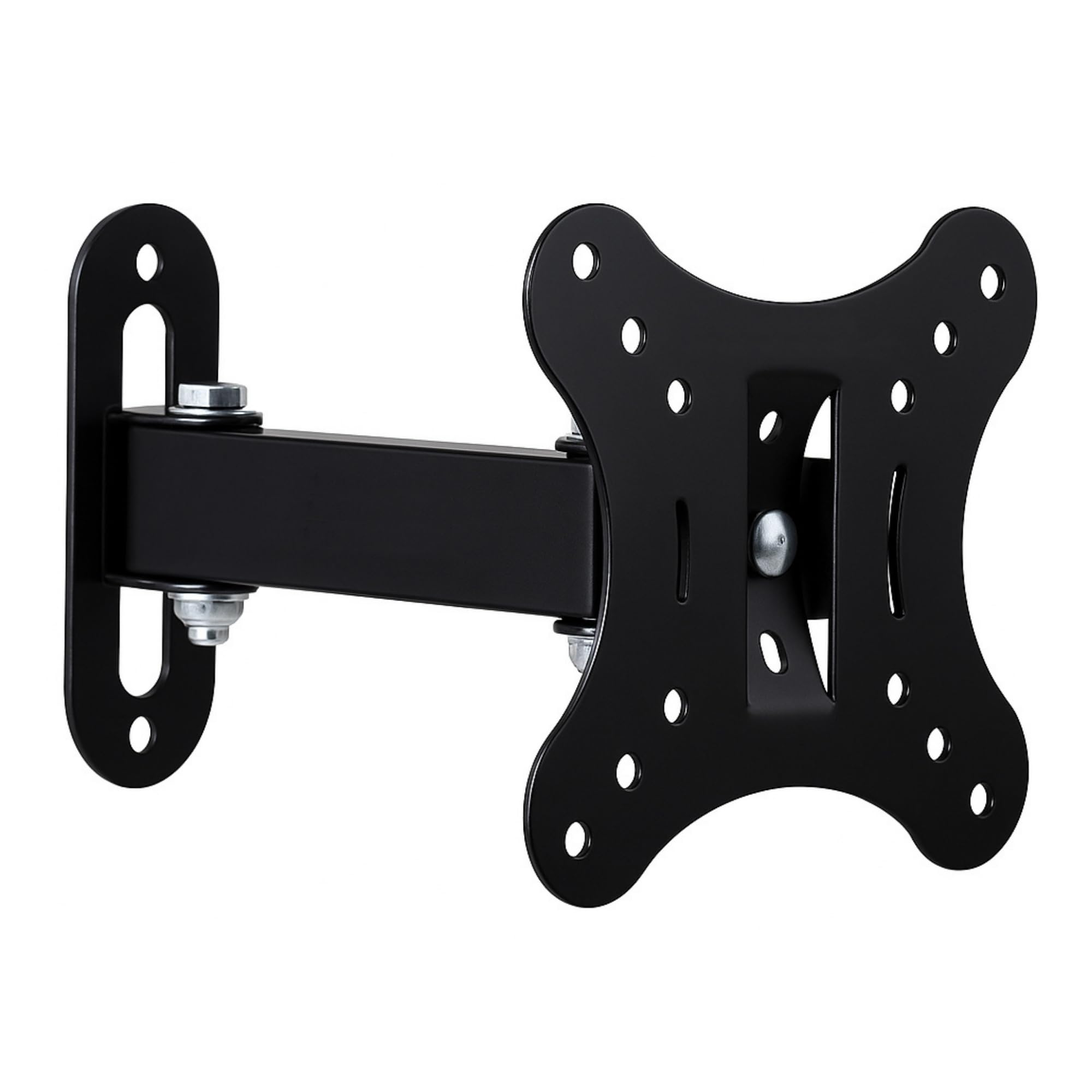 TV Wall Mount Stand for 12–27 Inch LED LCD TVs | Universal TV & Monitor Single Arm Movable Wall Mount | Space-Saving Monitor Stand for Home, Office & Bedroom