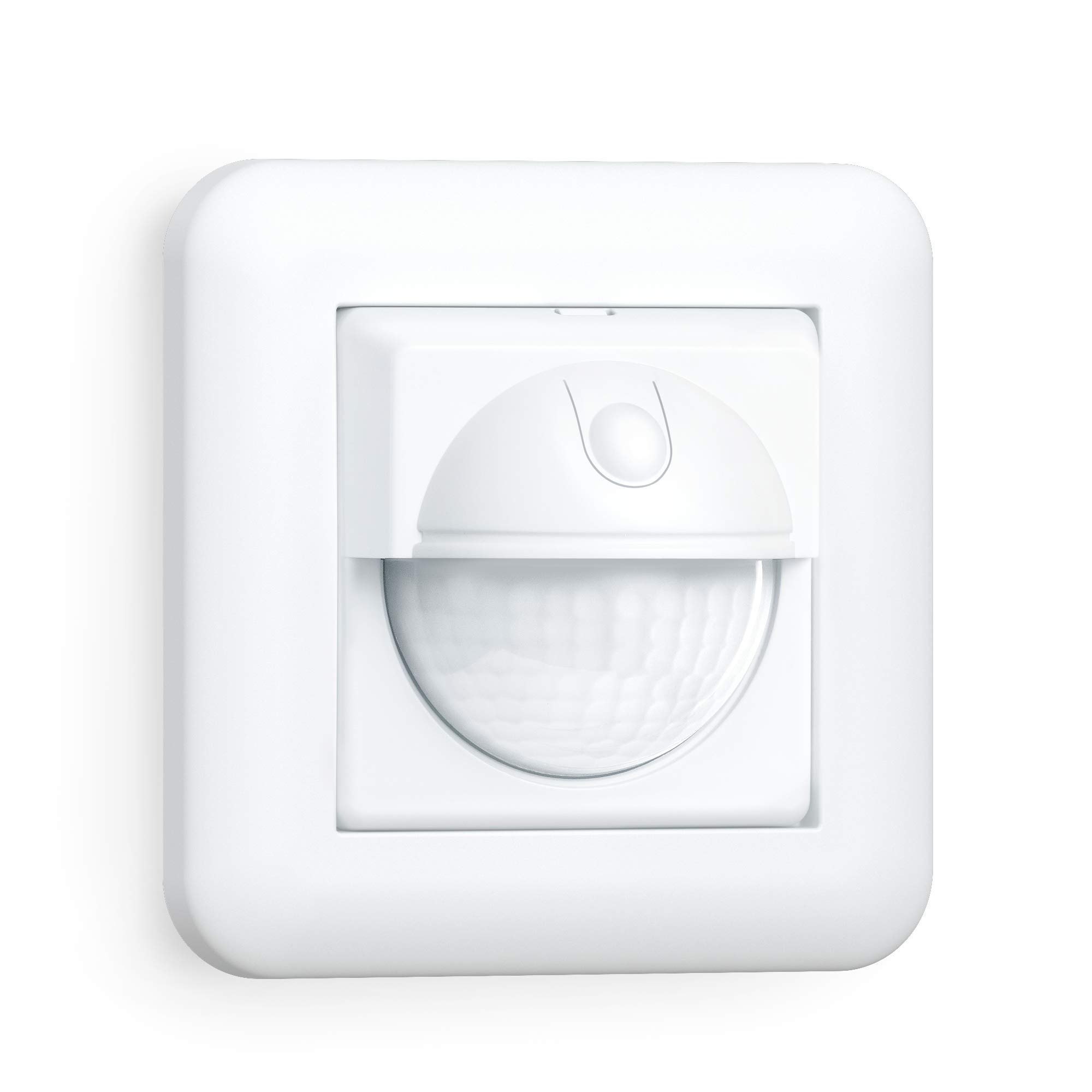 Steinel IR 2180 UP ECO Interruptor-sensor de movimiento integrado, en color blanco, con detección de 180°, consumo de 200 W y montaje en pared empotrable con conexión de 2 y 3 cables