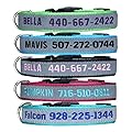 Personalised Dog Collars,Custom Reflective Dog Collar with Pet Name & Phone Number,Embroidered ID collar,multiple color, 4 Adjustable Sizes: XS, S, M, L