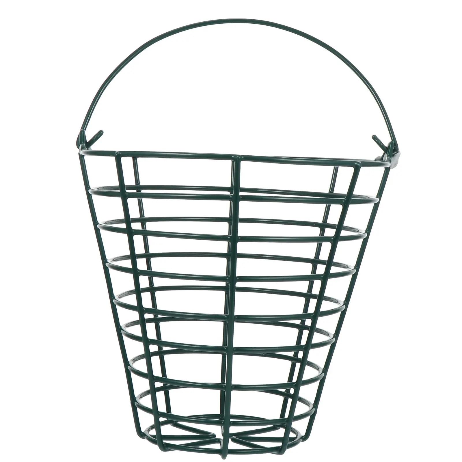 Golfball Korb Metal 1Pcs Golf Ball Storage Basket Stainless Steel Large Capacity 100-Ball Carrier for Driving Range Clean Drainable Design Outdoor