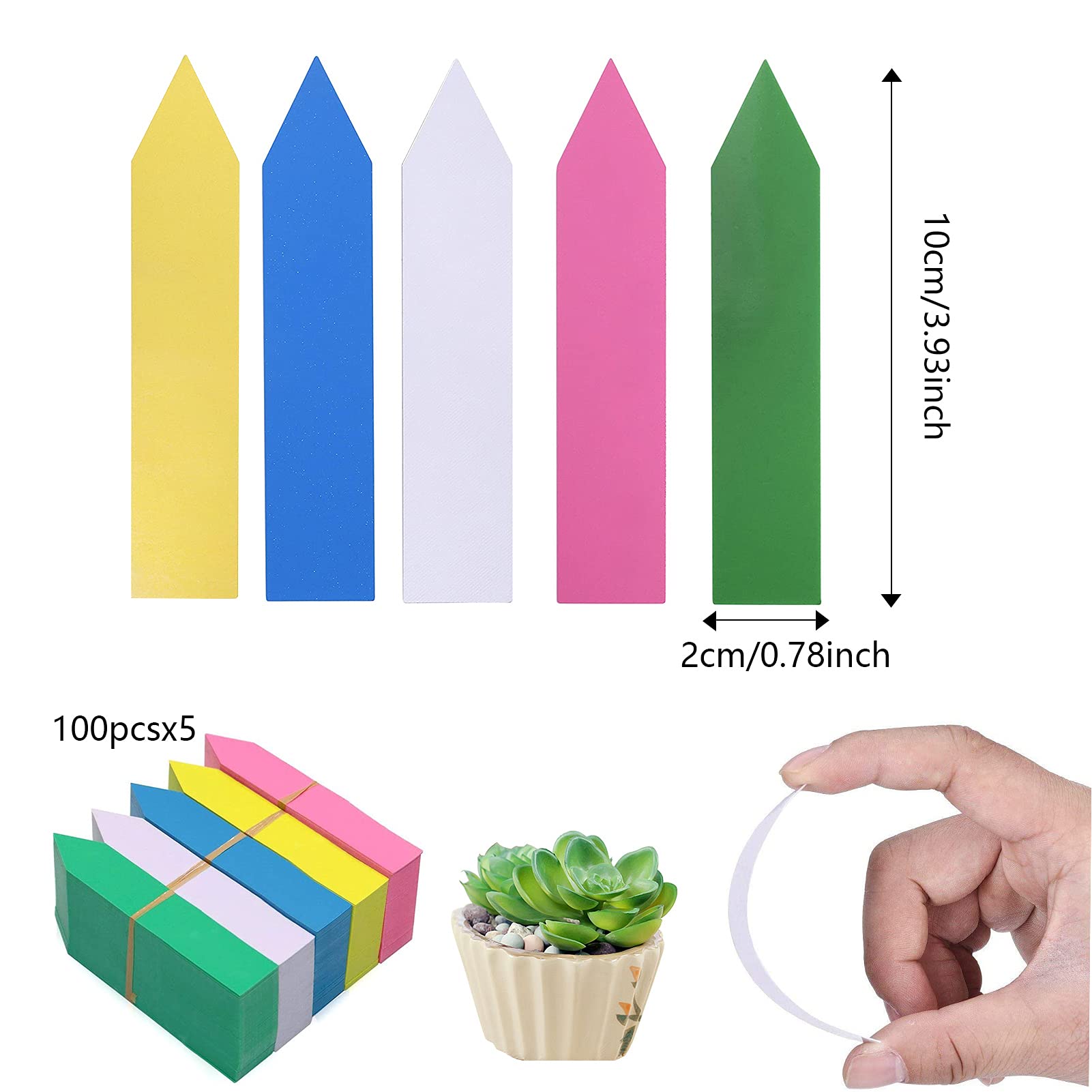 Lot De 100 Étiquettes En Plastique Pour Plantes - 6 X 10 Cm