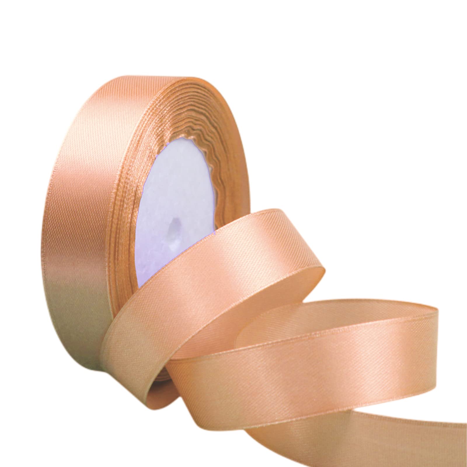 Champagne Gold Satin Ribbon 10mm, 23 Meters Champagne Fabric Ribbons Double Sided Silk Ribbons for Gift Wrapping, Crafting, Hair Bows, Balloons, Wreaths, Cakes, Wedding Party, Christmas Decoration — view 117
