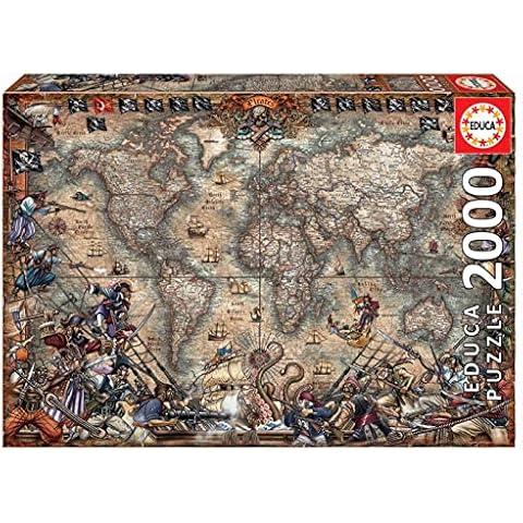 Educa Borrás Pirate's Map 2000 Piece Puzzle Cover