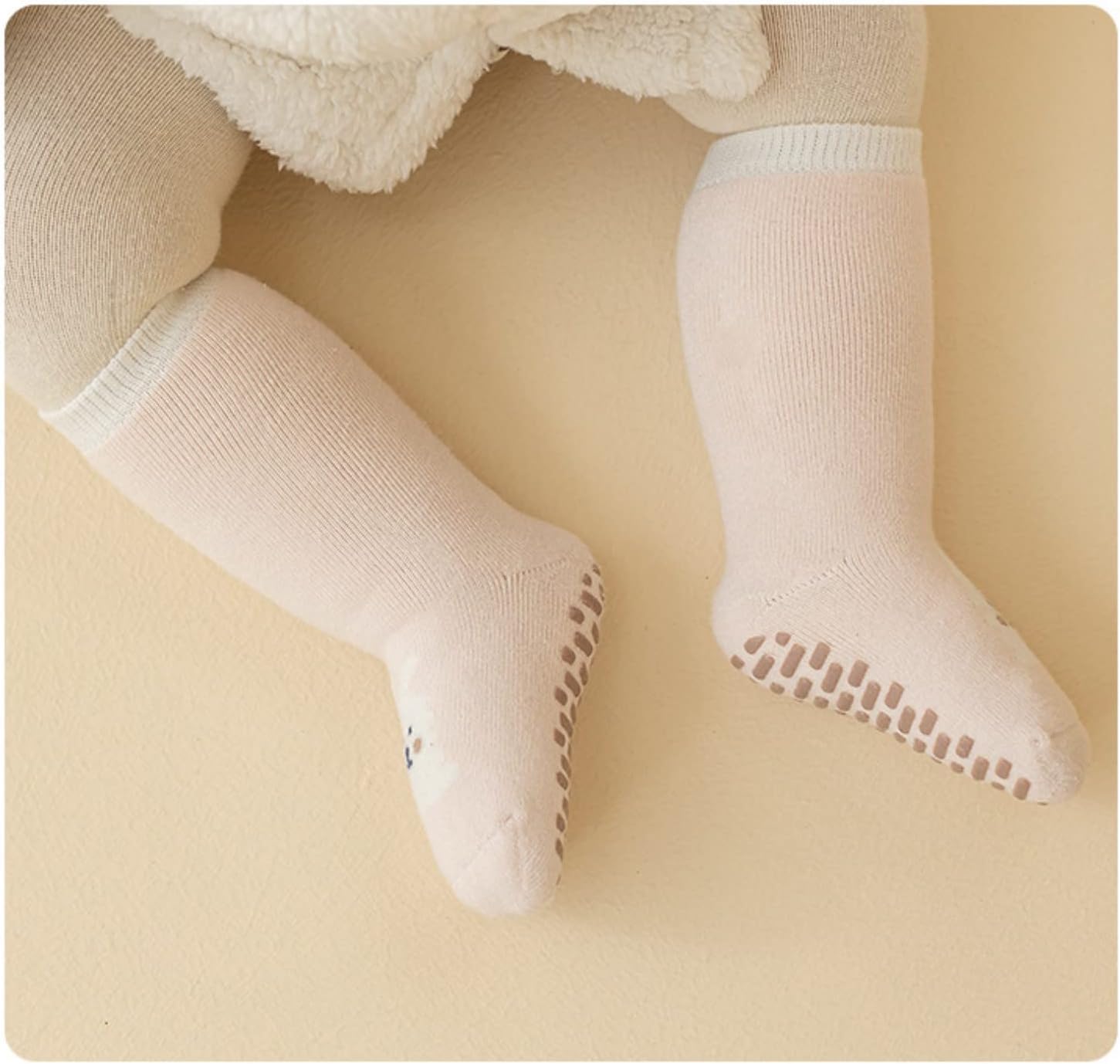 Baby Non-skid Grip Socks Toddler Socks Warm Thick Anti Skid Slipper Crew Socks for Girls Boys Newborn Infant 5 Pairs - Image 2