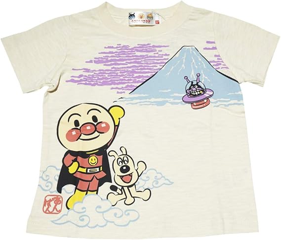 Amazon Co Jp 本体綿100 22年 夏物 アンパンマン 天竺 和柄３キャラ 半袖ｔシャツ Anpanman 服 ファッション小物