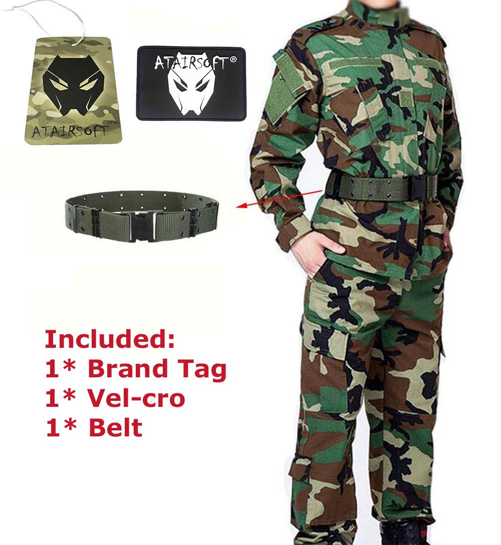 ATAIRSOFT Taktische Männer BDU Kampfuniform Jacke Hemd & Hosenanzug für Armee Militär Airsoft Paintball Jagdkriegsspiel Multi Colors